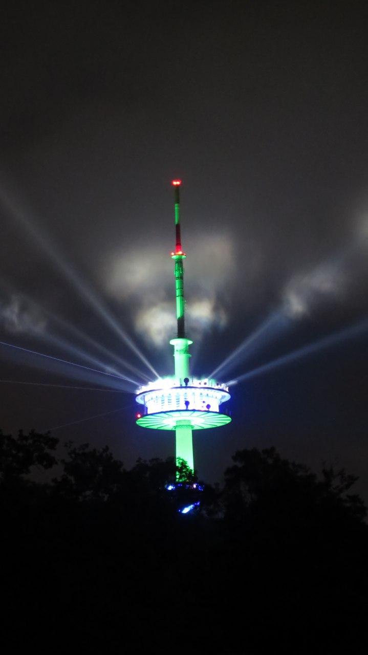 Funkturm Porta Leuchtsignale